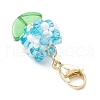 Flower Glass Pendant Decorations HJEW-MZ00218-03-4