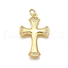 Brass Micro Pave Cubic Zirconia Pendants KK-Z100-38G-02-1