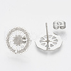Non-Tarnish 304 Stainless Steel Stud Earring Findings STAS-S079-37B-2