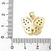 Brass Micro Pave Cubic Zirconia Pendants KK-Q068-09C-G-3