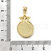 Brass Micro Pave Cubic Zirconia Shell Pendants KK-D328-13G-3