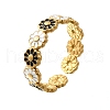 304 Stainless Steel Enamel Open Cuff Rings RJEW-M072-01G-01-1