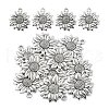 10PCS Sunflower Tibetan Style Alloy Pendants TIBEP-YW0001-59AS-1