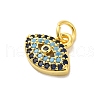 Real 18K Gold Plated Rack Plating Brass Micro Pave Cubic Zirconia Pendants Charms KK-S396-01A-2