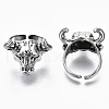 Men's Zinc Alloy Cuff Finger Rings RJEW-N029-006-1