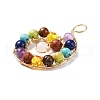 Natural & Synthetic Mixed Gemstone Big Pendants PALLOY-JF01476-4