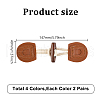 DELORIGIN 8 Pairs 4 Colors Wood & Cotton Rope Buttons DIY-DR0001-80-2