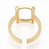 Brass Cuff Rings for Men Women KK-T074-27G-3