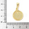 Brass Pave Natural White Shell Pendants KK-S522-14G-3