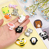 CHGCRAFT 12Pcs 12 Style Silicone Focal Beads SIL-CA0002-09-4