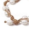 Natural Cultured Freshwater Pearl Large Hole Beaded Bracelets BJEW-TA00635-4