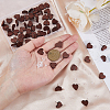 FIBLOOM 60Pcs Wood Stud Earrings Finding EJEW-FI0003-33A-3