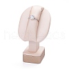 Wooden Clovered with PU Leather Ring Displays RDIS-F003-03A-1