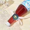 Brass Wax Seal Stamps with Wood Handle AJEW-WH0412-0143-5
