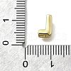 Brass Micro Pave Cubic Zirconia Letter Multi-Strand Links KK-D295-32G-12-3