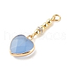Natural Gemstone Pendants PALLOY-JF01615-4