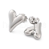 304 Stainless Steel Stud Earrings EJEW-H115-31P-2