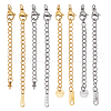 AHADERMAKER 32Pcs 8 Colors Stainless Steel Cable Chain Chain Extender FIND-GA0004-24-1