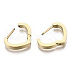 304 Stainless Steel Huggie Hoop Earrings STAS-R115-24G-2