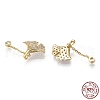925 Sterling Silver Micro Pave Cubic Zirconia Charms STER-T004-13G-3