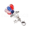 Angel Glass Beaded Pendant Decorations HJEW-MZ00201-01-4