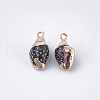 Electroplate Spiral Shell Pendants SSHEL-T009-19-2