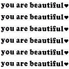 PVC You Are Beautiful Self Adhesive Car Stickers STIC-WH0013-10C-1