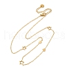 304 Stainless Steel Star Link Chain Necklaces NJEW-R026-13G-4
