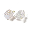 UV Plating Rainbow Iridescent Acrylic Beads PACR-M002-01F-5
