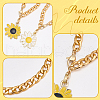 SOFPLATE DIY Daisy Cup Charms Jewelry Making Kit DIY-SP0001-79-6