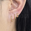 925 Sterling Silver Cubic Zirconia Hoop Earrings ZD9822-1-2