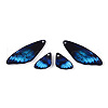 Transparent Resin Wing Earrings Pendants FIND-TAC0006-59B-2