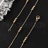 PVD Vacuum Plating 304 Stainless Steel Cable Chain Necklaces NJEW-I248-17G-4