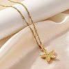 Summer Beach 304 Stainless Steel Pendant Rope Chain Necklaces for Women STAS-Z108-01G-01-3