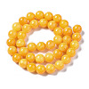Natural Dyed Yellow Jade Gemstone Bead Strands X-G-R271-10mm-Y07-3