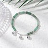 Natural Green Aventurine Beads Charm Bracelets for Men Women BJEW-TA00617-1