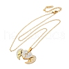 304 Stainless Steel Polymer Clay Crystal Rhinestones Openable Pendant Necklaces for Women NJEW-Z065-09G-4