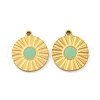 316 Surgical Stainless Steel Enamel Charms STAS-M073-45G-1