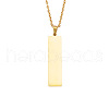 Geometric Mirror Stainless Steel Rectangle Pendant Necklaces LQ6179-1-1