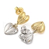 Ion Plating(IP) 304 Stainless Steel Stud Earrings for Women EJEW-N054-14-2