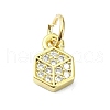 Brass Micro Pave Cubic Zirconia Pendants KK-H475-29B-01G-1