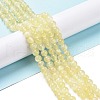Electroplated Natural Yellow Selenite Beads Strands G-N328-025C-03-1-2