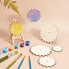 Olycraft 15Pcs Gear Unfinish Wooden Pieces WOOD-OC0002-32-5