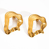 Fashionable Stainless Steel Nuggets Stud Earrings WW5969-1-2