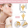Beebeecraft 10Pcs Brass Pendants KK-BBC0014-72-2