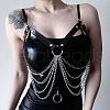 PU Leather & Alloy Harness Chest Waist Chain for Women WGB91D6-14-1