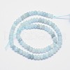 Faceted Rondelle Natural Aquamarine Bead Strands G-I155-05-5x8-2