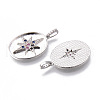 Brass Micro Pave Cubic Colorful Zirconia Pendants KK-N232-170P-NF-2