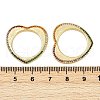 Brass Micro Pave Colorful Cubic Zirconia Heart Linking Rings KK-S526-60G-3