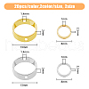 HOBBIESAY 80Pcs 4 Style Rack Plating Brass Bead Frames KK-HY0003-02-2